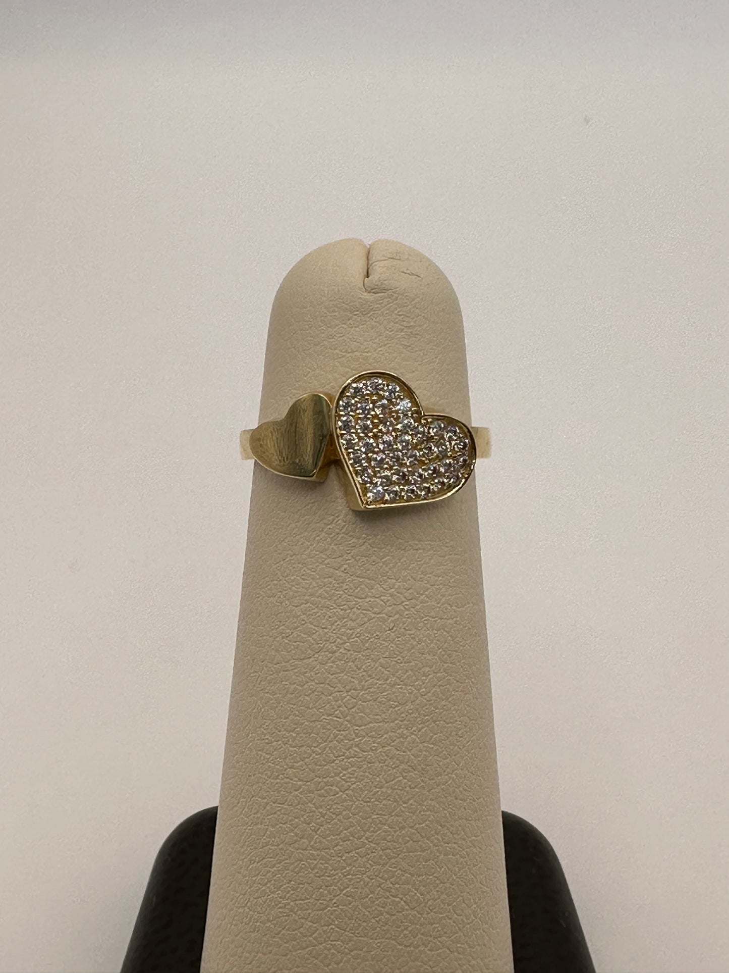 14k Gold Heart Diamond Ring