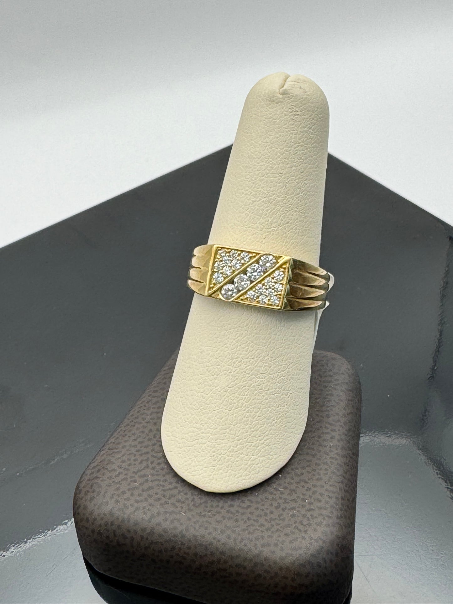 10k Iced Square Ring