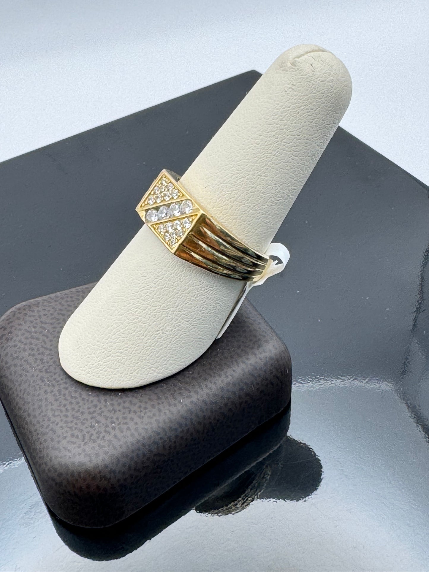 10k Iced Square Ring