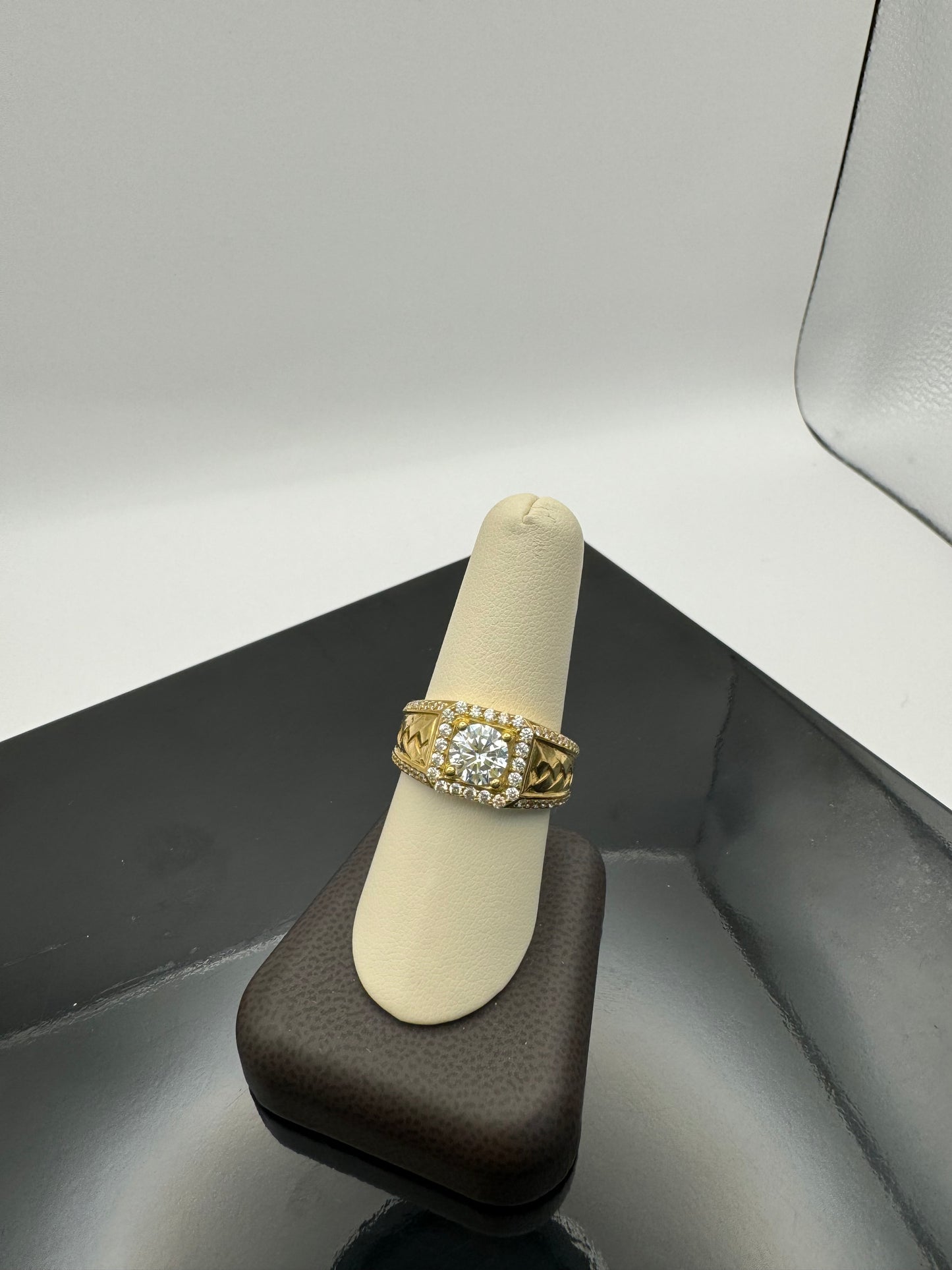 Pearlized 10k Yellow Gold Ring