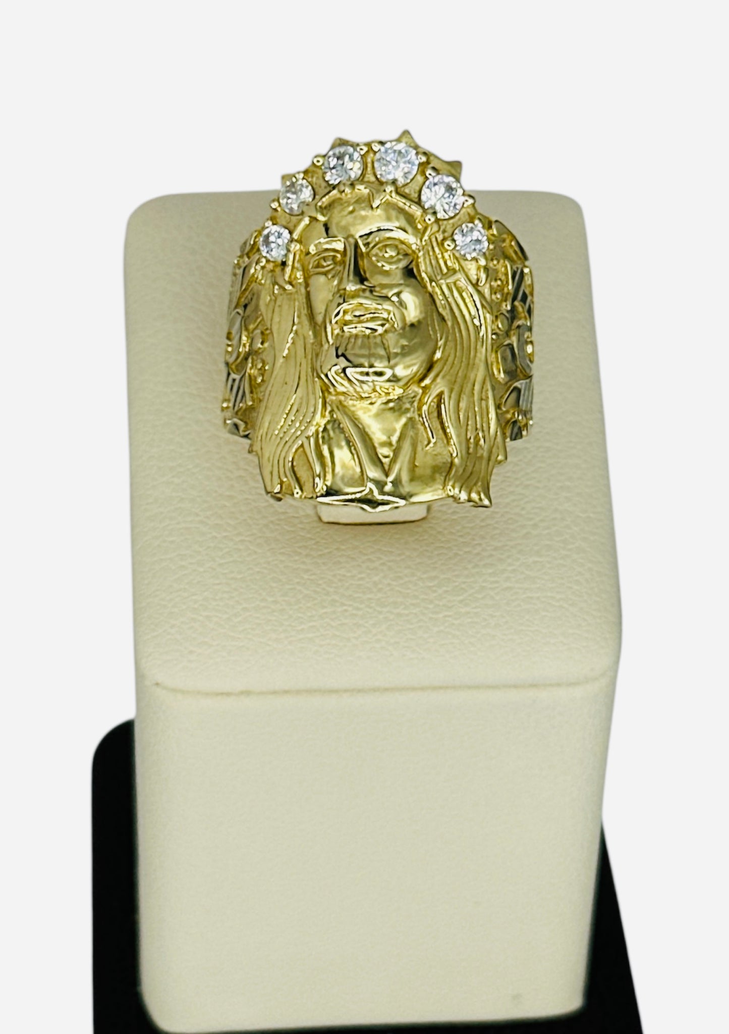Anillo Rostro de Cristo 10k 8.8g