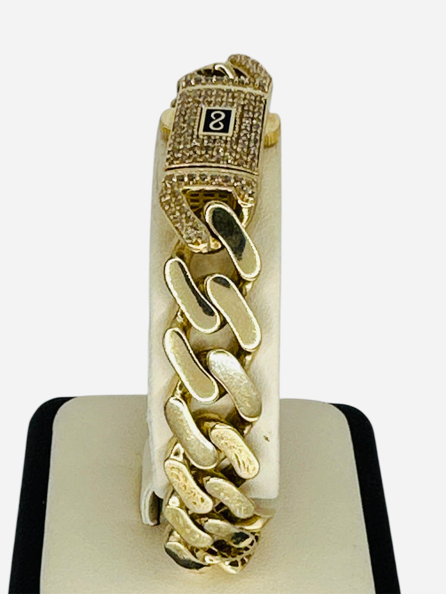 Bracelet estilo monaco 14k 22.5g
