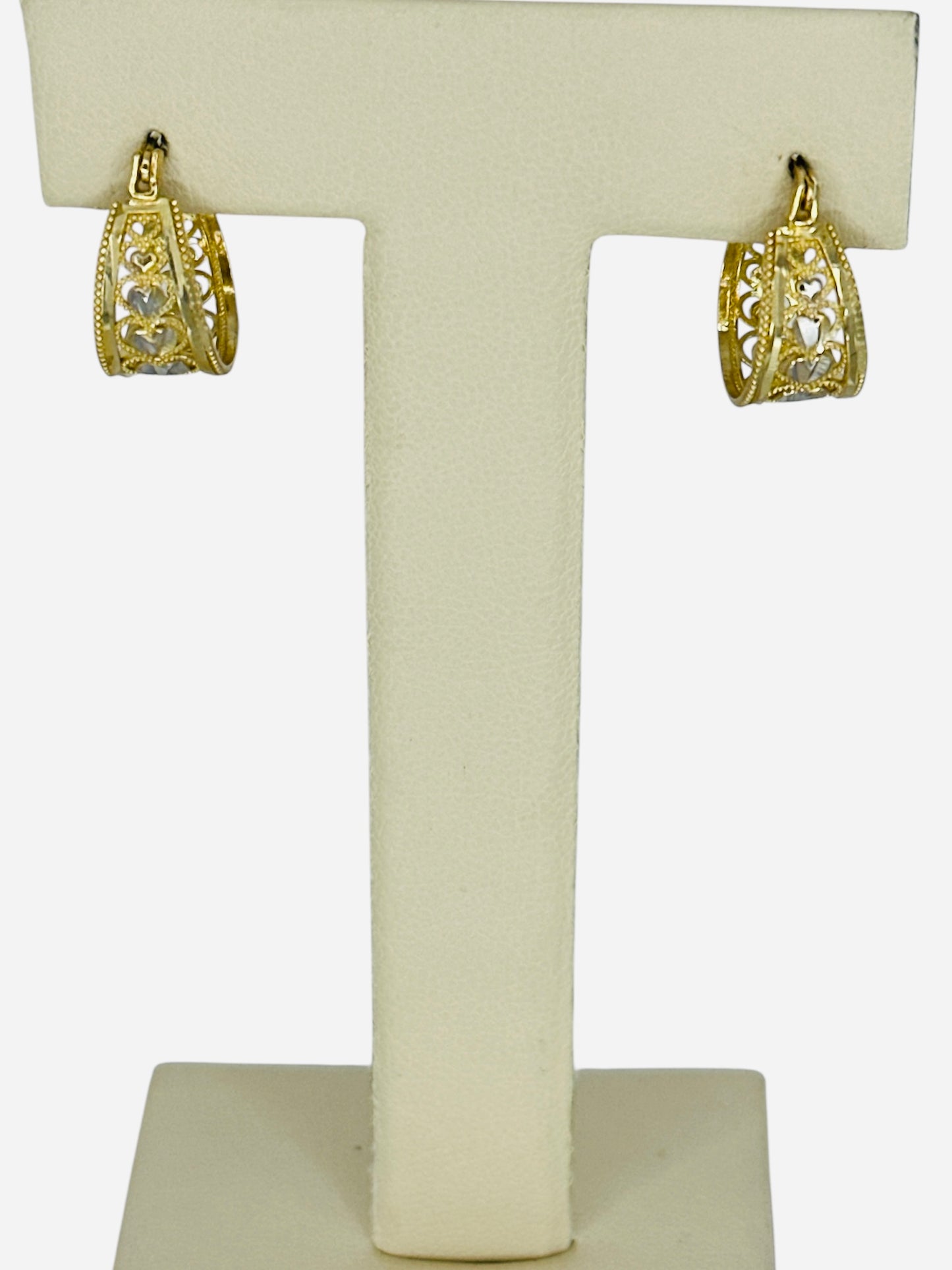 Arracadas de corazón 14k 2.3g