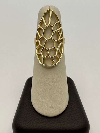 14k Yellow Gold Netted Ring