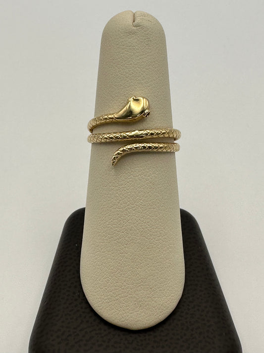 14k Yellow Gold Snake Ring