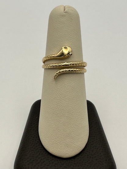 14k Yellow Gold Snake Ring