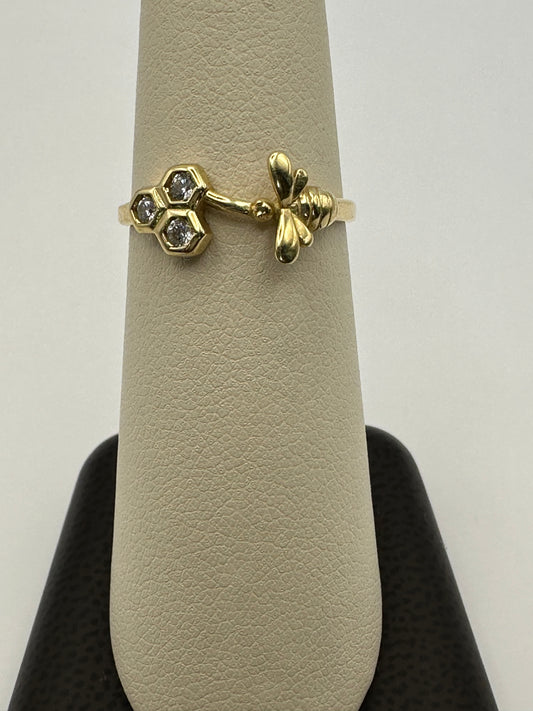 Honeycomb 14k Yellow Gold Ring