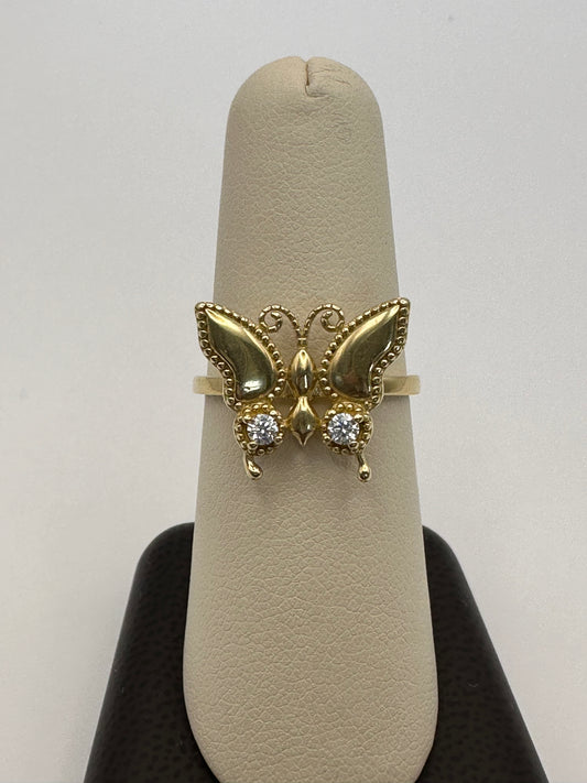 14k Italian Gold Butterfly Ring