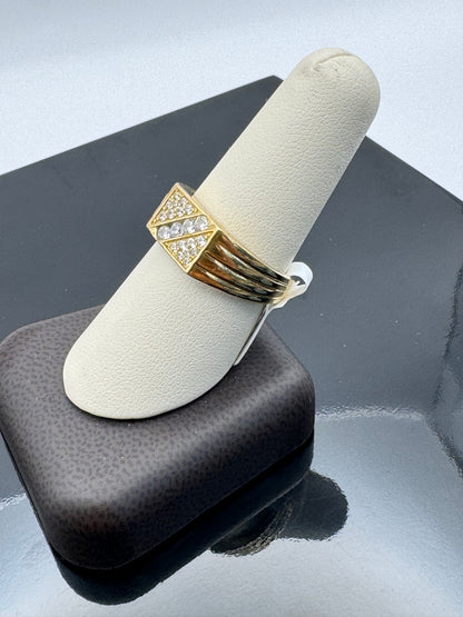 10k Iced Square Ring