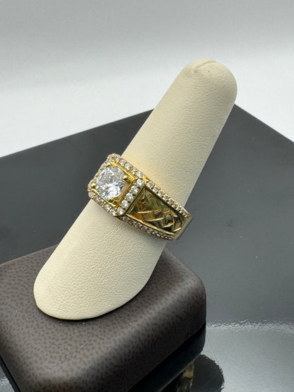 Pearlized 10k Yellow Gold Ring