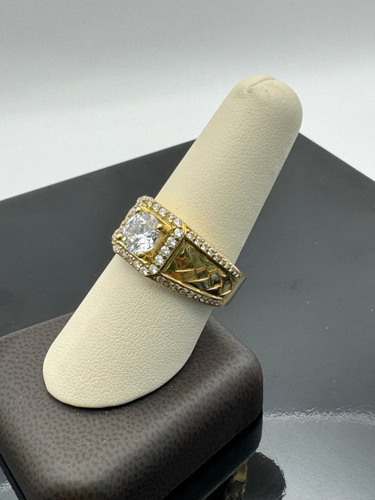 Pearlized 10k Yellow Gold Ring