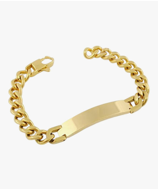 Pulsera con plancha 14k 18.7g