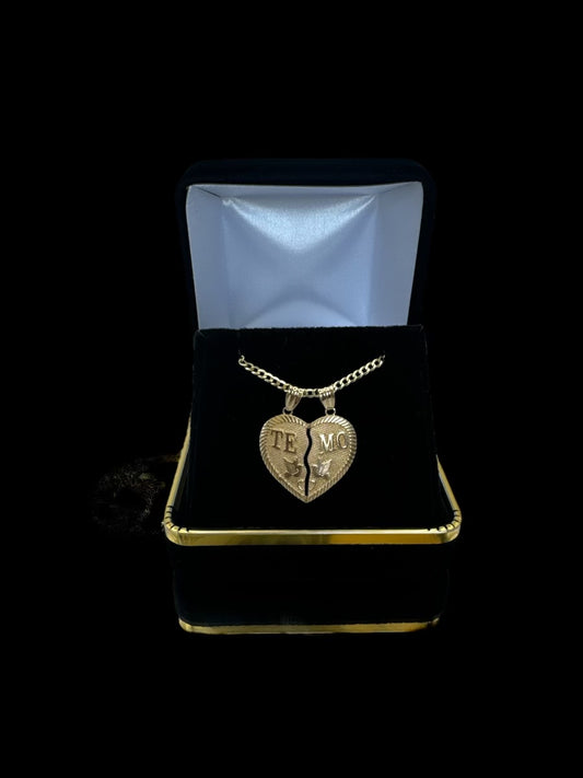 Dije corazón partido pequeño 14k 2.6g