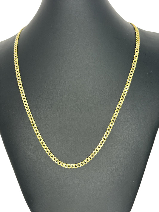 Cadena cubana de dos colores de oro.  14k  5 g