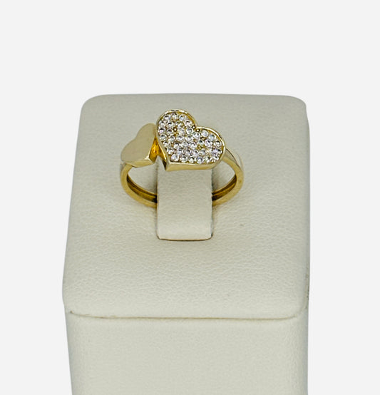 Anillo de corazón doble