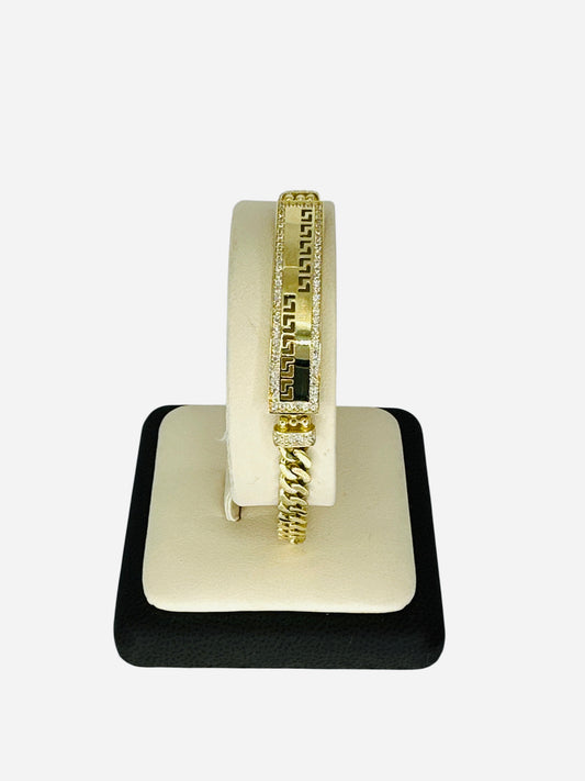 Brazalete plancha tejido monaco10k 9.3g