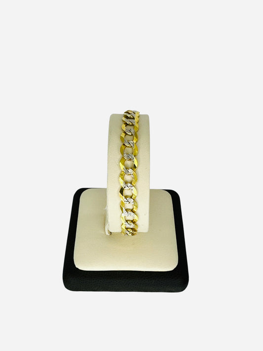 Brazalete tejido cubano 14k 10.4g