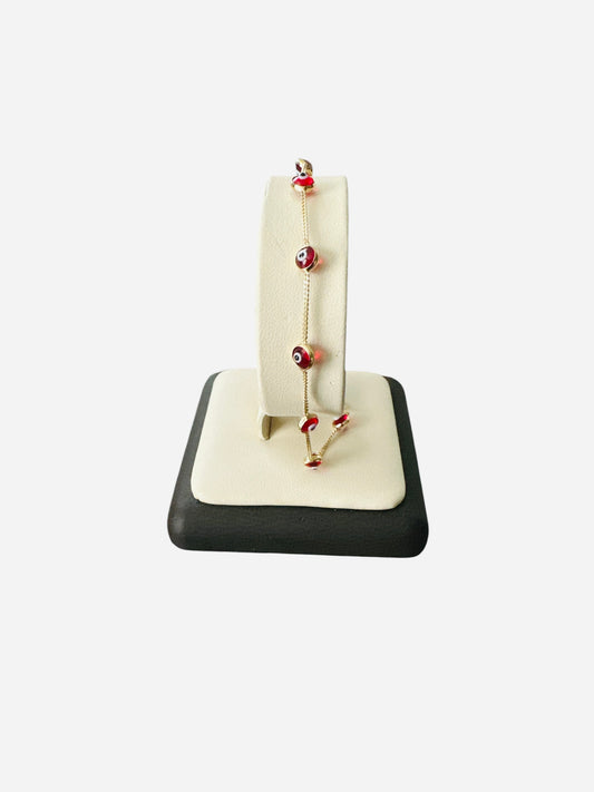 Brazalete de ojos rojos de 10k 1.8g