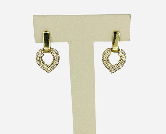 Argollas de corazón 14k 4.5g