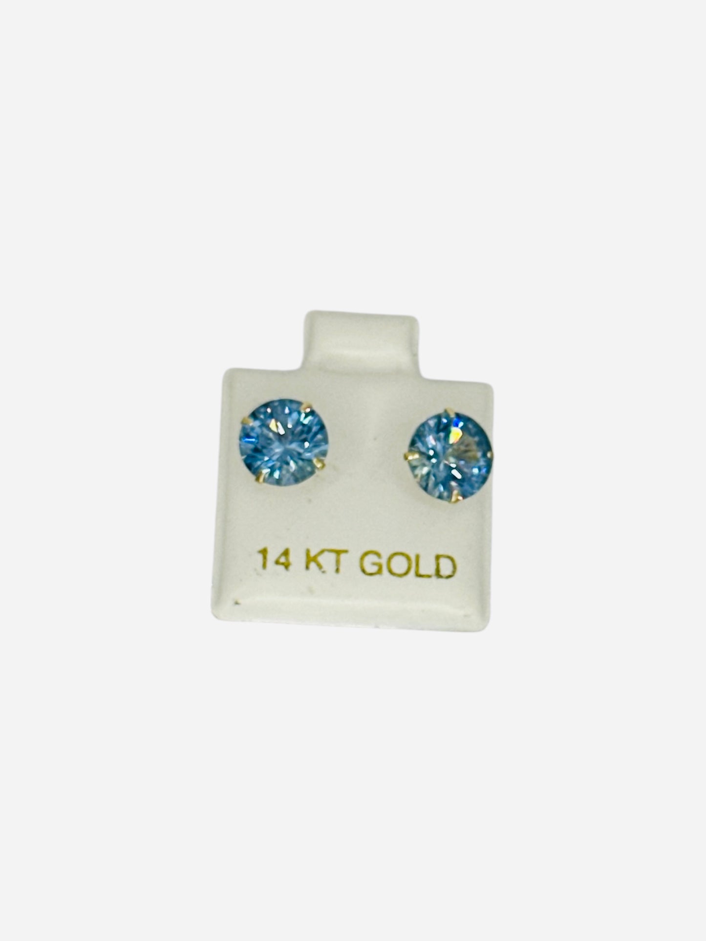 Pendiente de piedra azul 14k