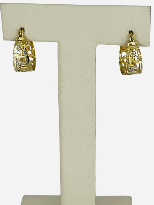 Arracada 7 potencias 14k 2.5g