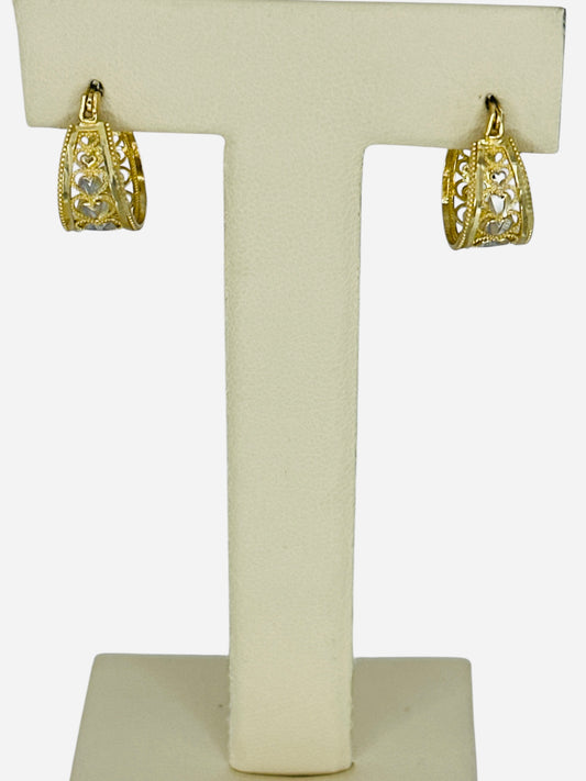 Arracadas de corazón 14k 2.3g