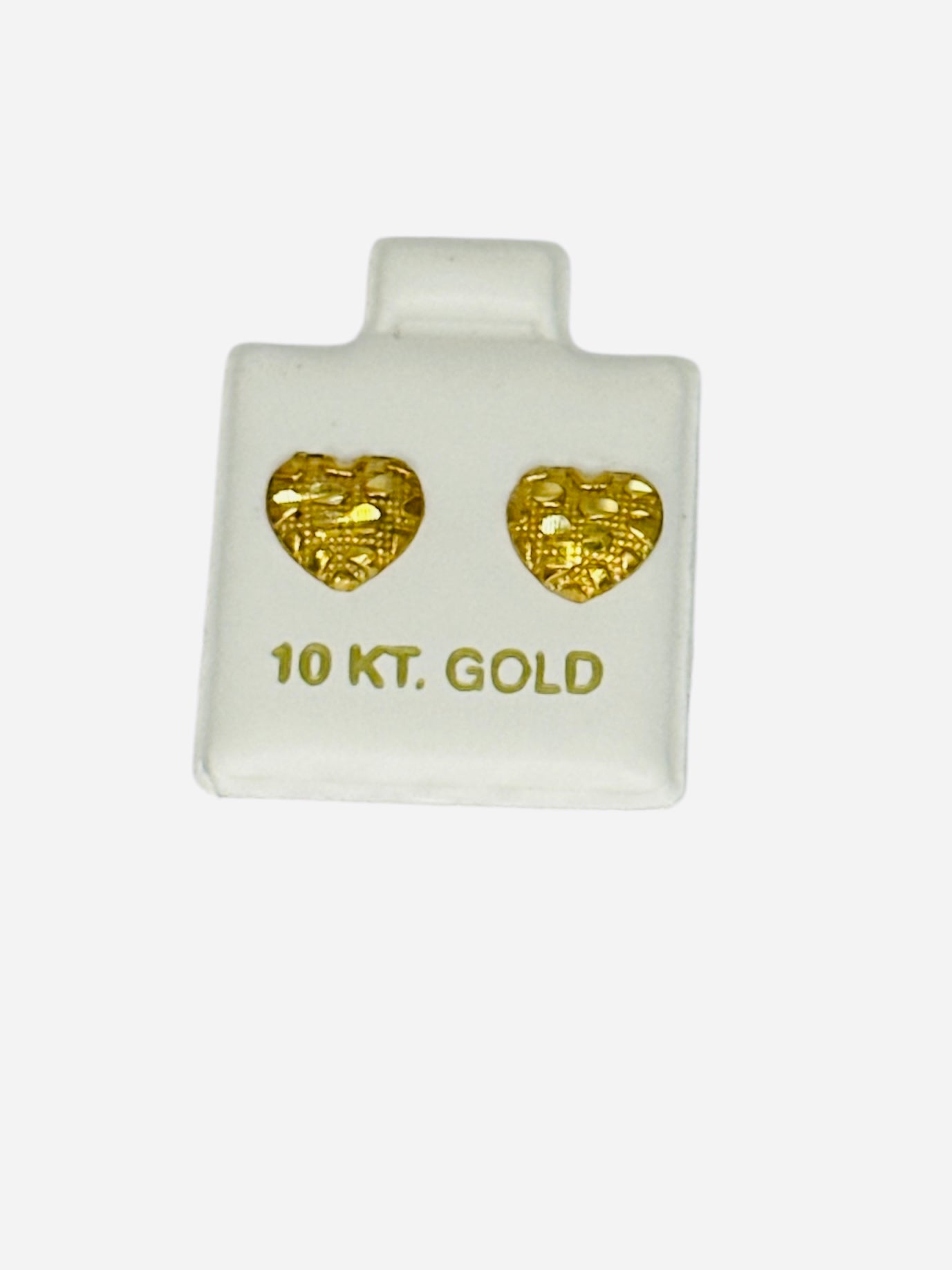 Pendiente de corazón nuggets 10k 0.9g