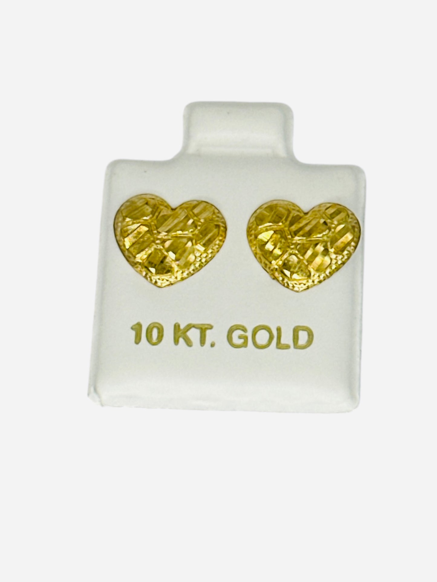 Pendiente de corazón nuggets 10k 1g