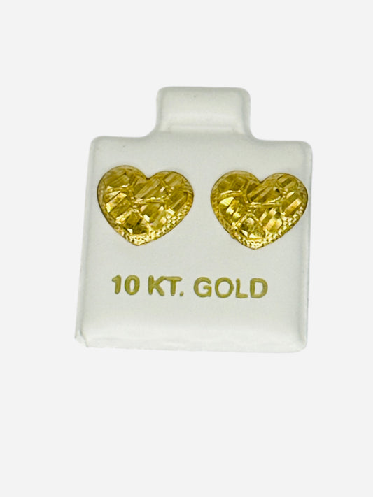Pendiente de corazón nuggets 10k 1g